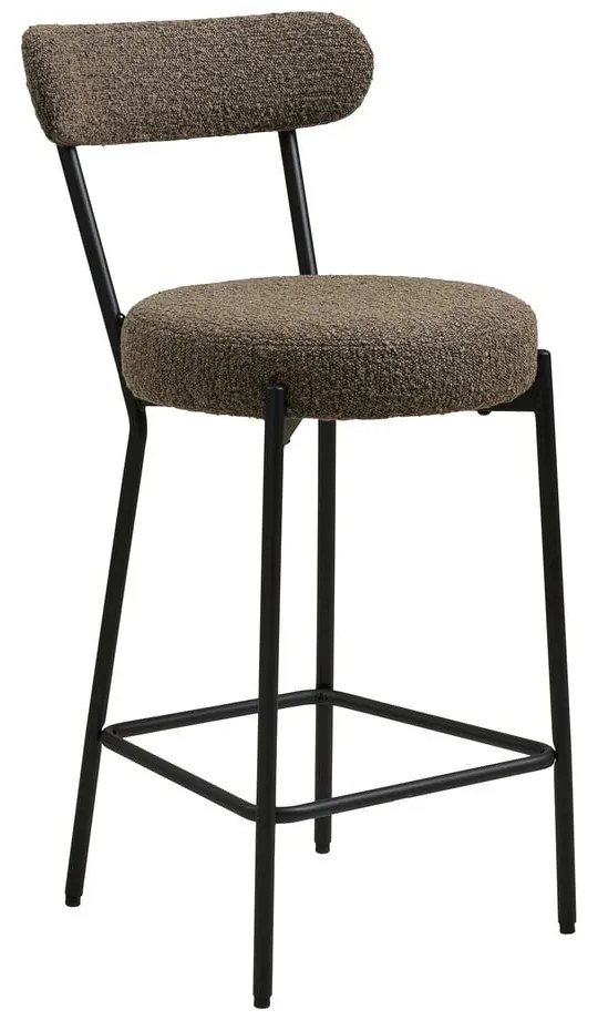 Sgabello da bar marrone imbottito (altezza della seduta 65 cm) Badalona – House Nordic
