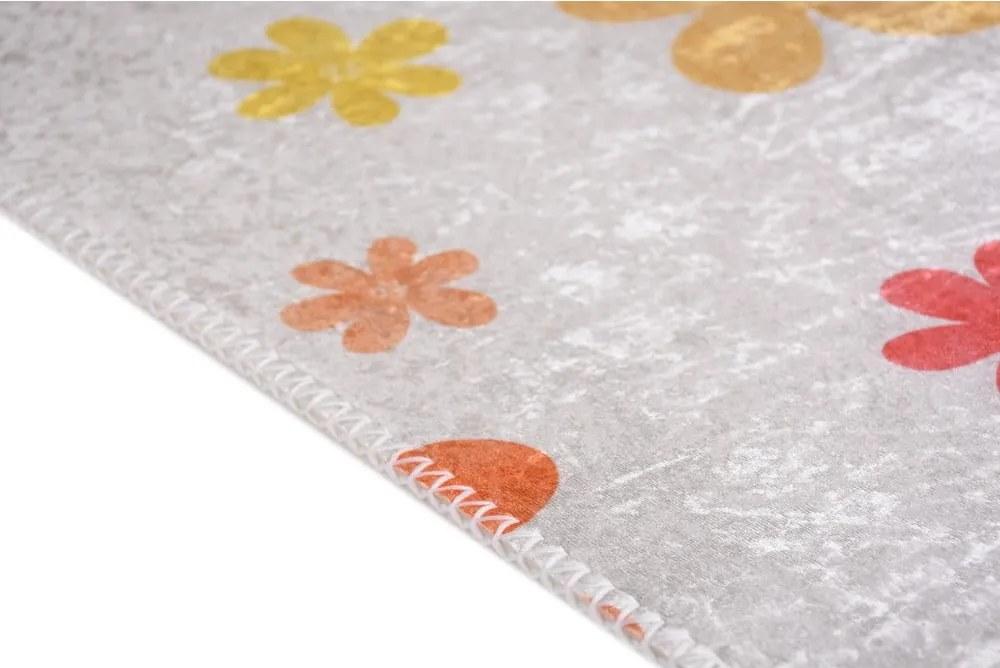 Tappeto per bambini arancione e avorio lavabile 60x100 cm Fall Flowers – Vitaus