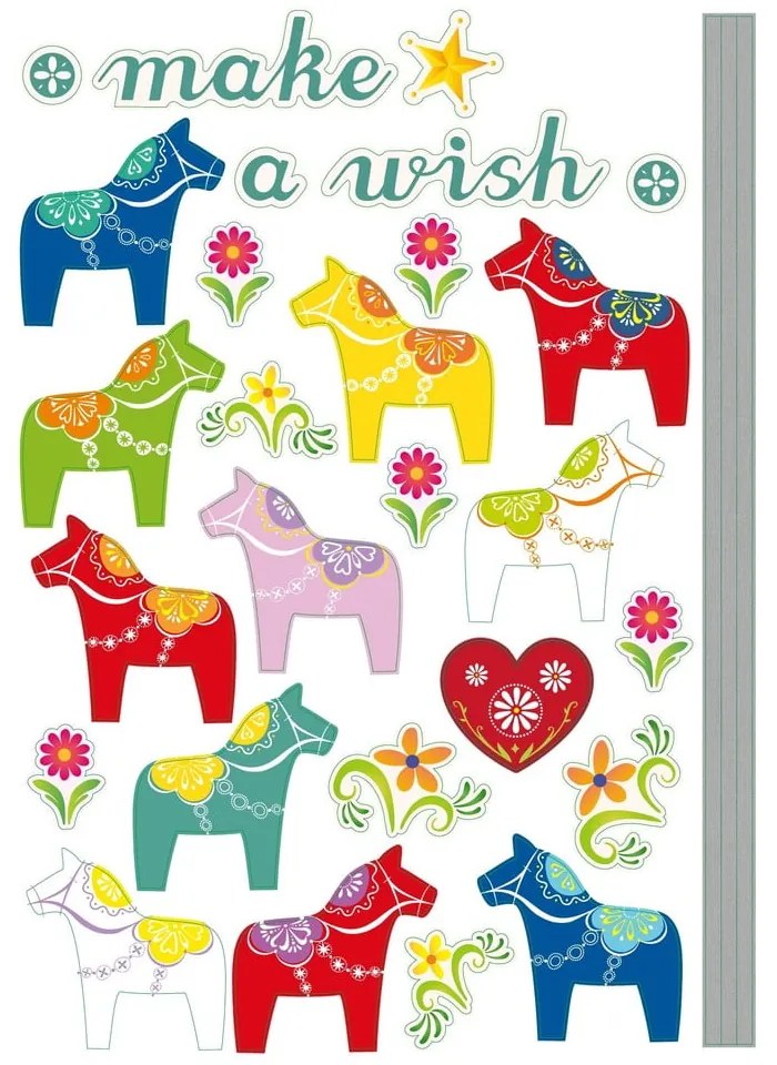 Adesivo Fanastick Small Colorful Horses - Ambiance