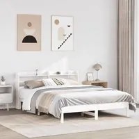 Letto senza Materasso Bianco 140x200 cm Legno Massello di Pino 3306889