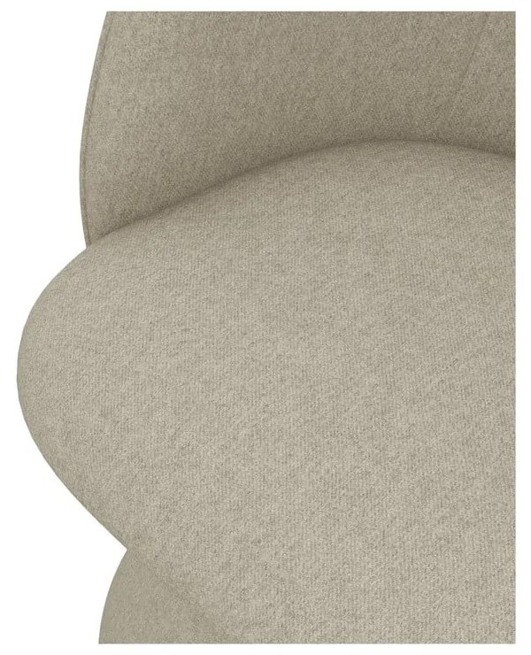 Sedia da pranzo beige in imbottito Maia – Makamii