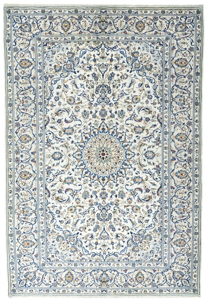 Kashan Tappeto 300 x 200 Beige (Iran) Annodato A Mano