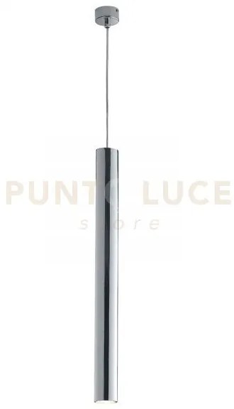 Lampadario a sospensione fluke tonda cromo 1 luce attacco gu10 5,5x...
