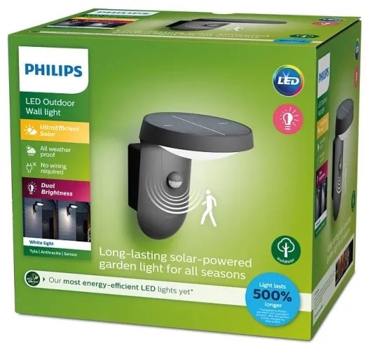 Philips - Applique a LED solare con sensore TYLA LED/1,2W/4V 3000K IP44