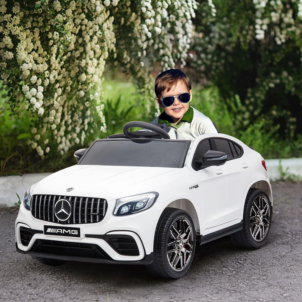 Macchina Elettrica per Bambini 12V con Licenza Mercedes GLA 45 AMG Bianca...