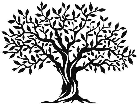 Decorazione da muro 69x52 cm albero metallo