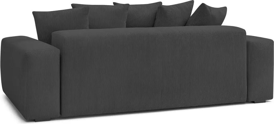 Divano grigio con rivestimento in velluto a coste 280 cm Voltaire – Bobochic Paris