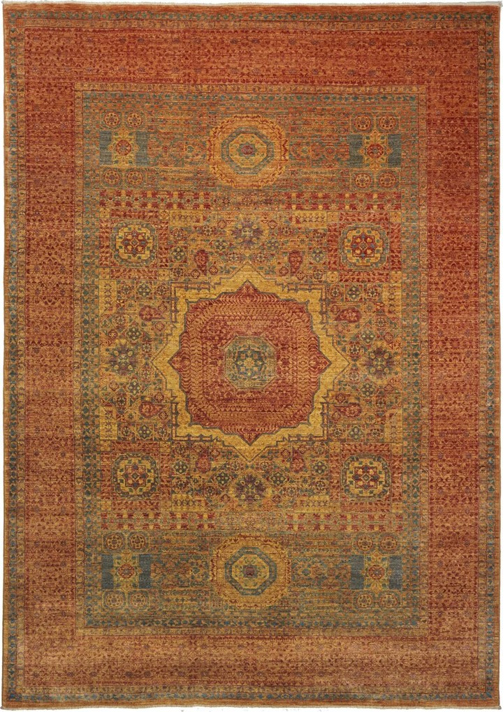 Mamluk Tappeto 210 x 300 Marrone (Pakistan) Annodato A Mano