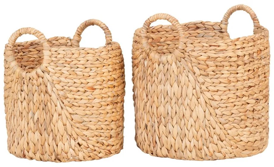 Set di cesti in giacinto d'acqua 2 pz ø 35x37 cm Passo – House Nordic