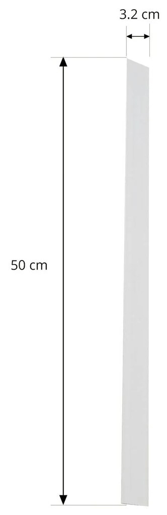 Coperchio Lindby, bianco, sistema binario monofase, 50 cm