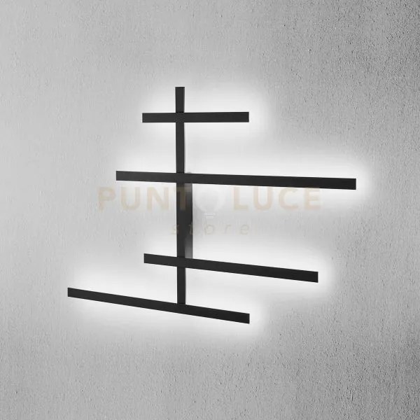 Rake axl - applique da parete a led 3000k 8424lm 10,2 nero dimmerab...