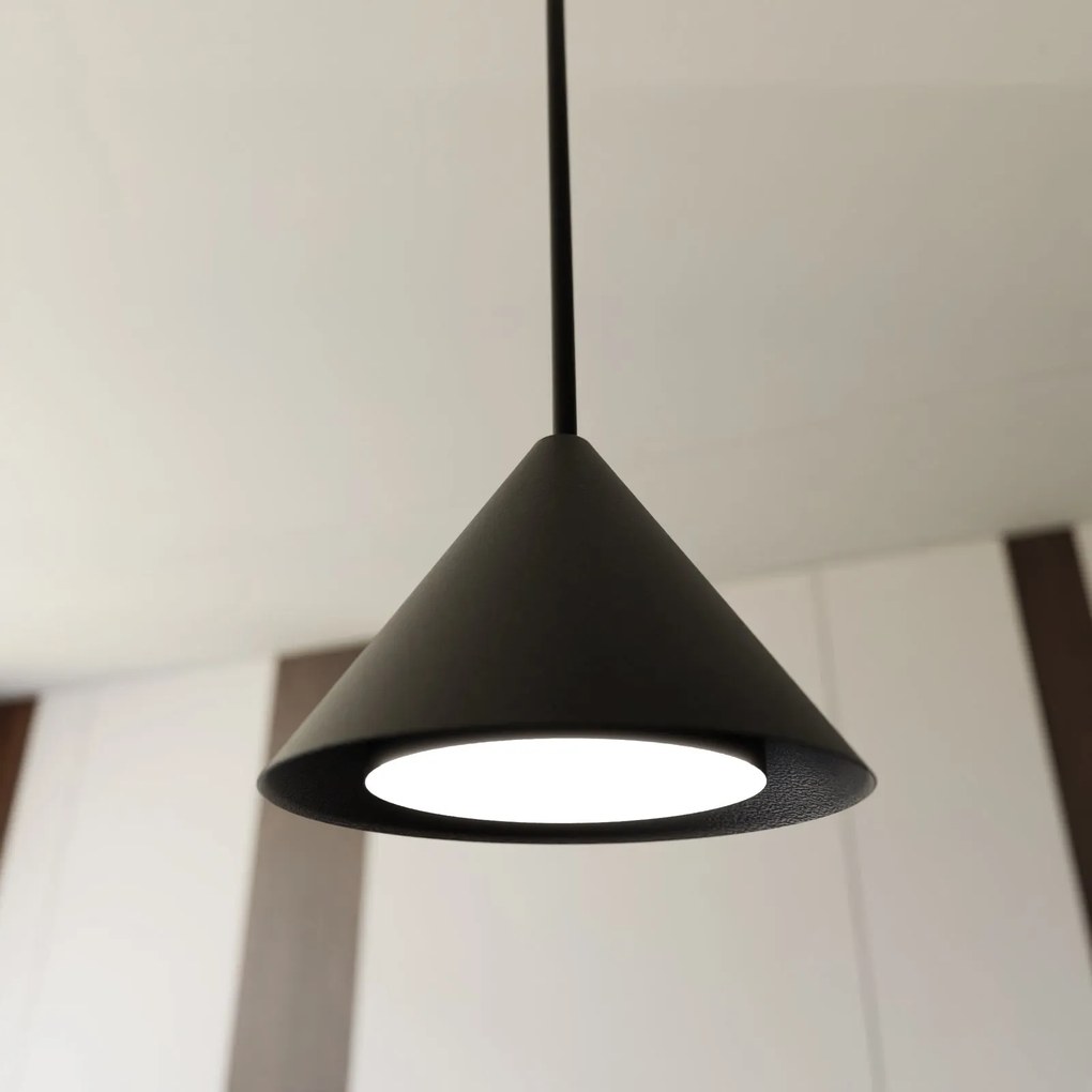 Sospensione Minimal Elit 1 Luce In Acciaio Nero