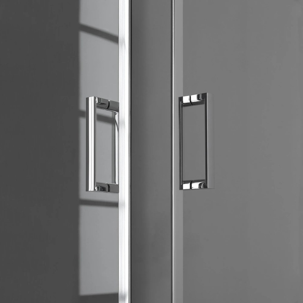 Box Doccia Trasparente Quadrato 80X80 Apertura Scorrevole Design Moderno | Ferrara