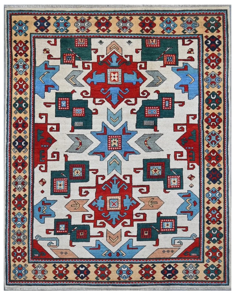 Kazak Tappeto orientale 150x190 (Pakistan) Annodato A Mano