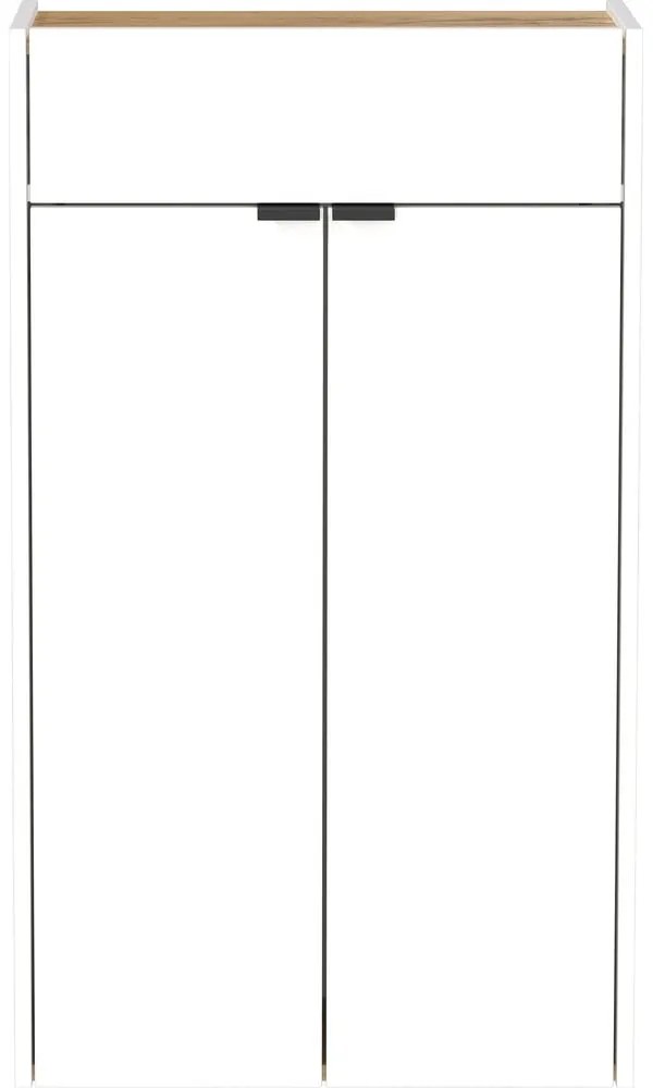 Armadietto bianco con effetto rovere 56x97x22 cm Ameca – Germania