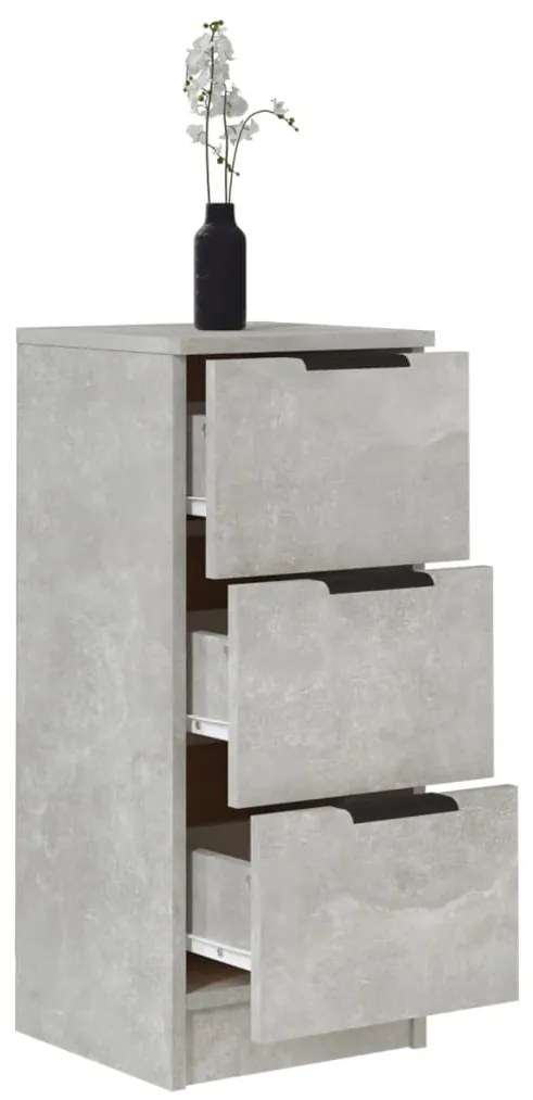 Credenza grigio cemento 30x30x70 cm in legno multistrato