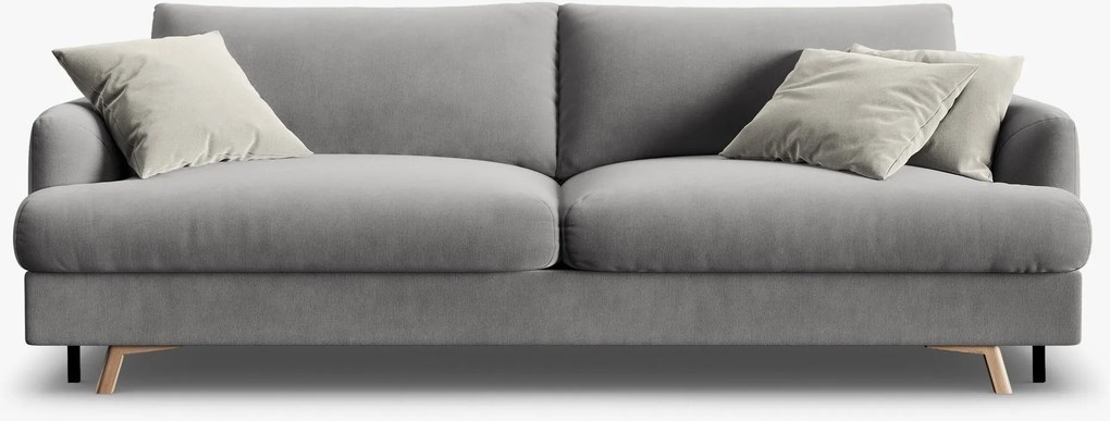 Divano letto Naomi 3 posti con contenitore in velluto – L233 cm