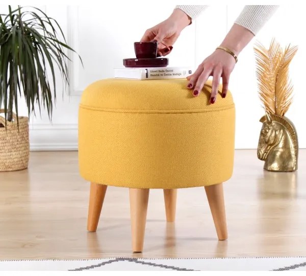 Pouf PIXI Ø 40 cm, giallo