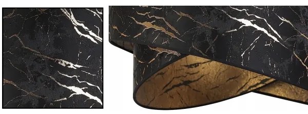 Lampadario a sospensione con filo 1xE27/60W/230V nero/oro