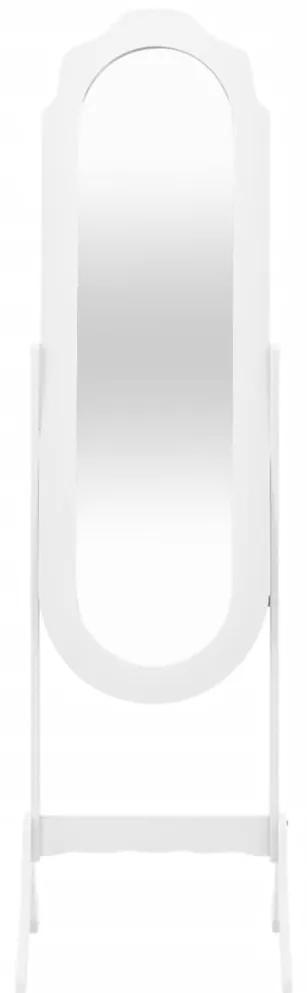 Specchio Autoportante Bianco 45,5x47,5x160 cm Legno Multistrato