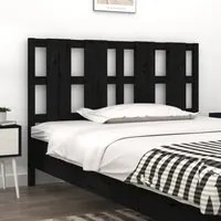 Testiera per Letto Nera 125,5x4x100cm in Legno Massello di Pino cod mxl 46407