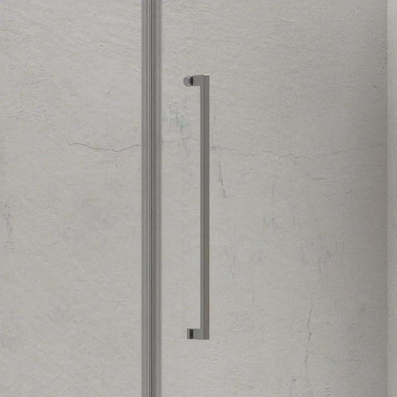 Kamalu - porta doccia battente 145 cm con 2 laterali fissi | kt6000