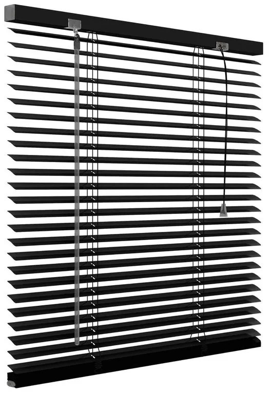 Veneziana Odessa in alluminio, nero 120 x 180 cm, Larghezza lamelle: 25 mm
