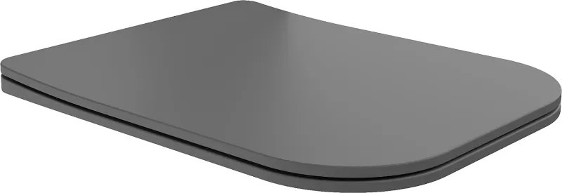 Mexen Teo sedile copriwater a chiusura rallentata slim, duroplast, grigio scuro opaco - 39840071