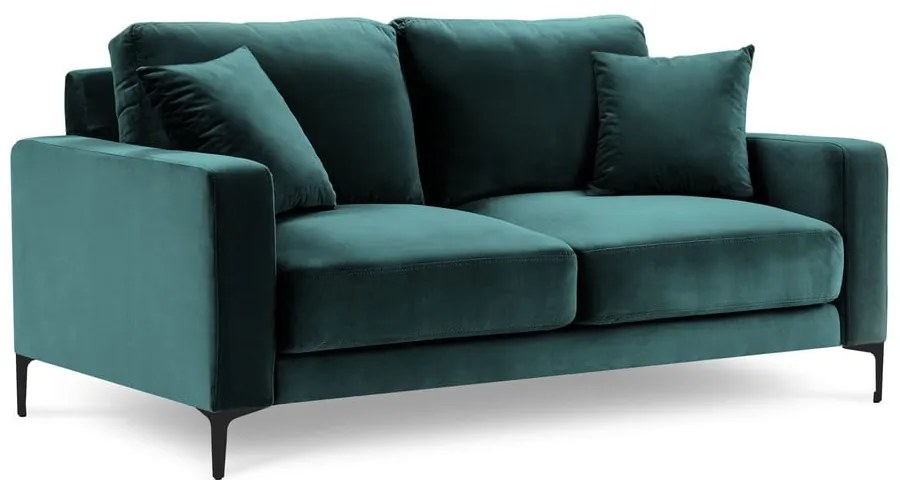 Divano in velluto blu turchese, 158 cm Harmony - Kooko Home