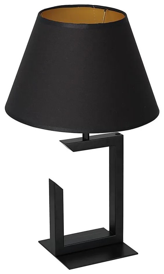 Lampada da tavolo 1xE27/60W/230V 45 cm nero/oro