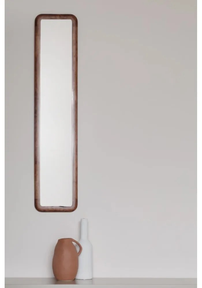 Specchio da parete con cornice in legno 26x120 cm Nyko - White Label