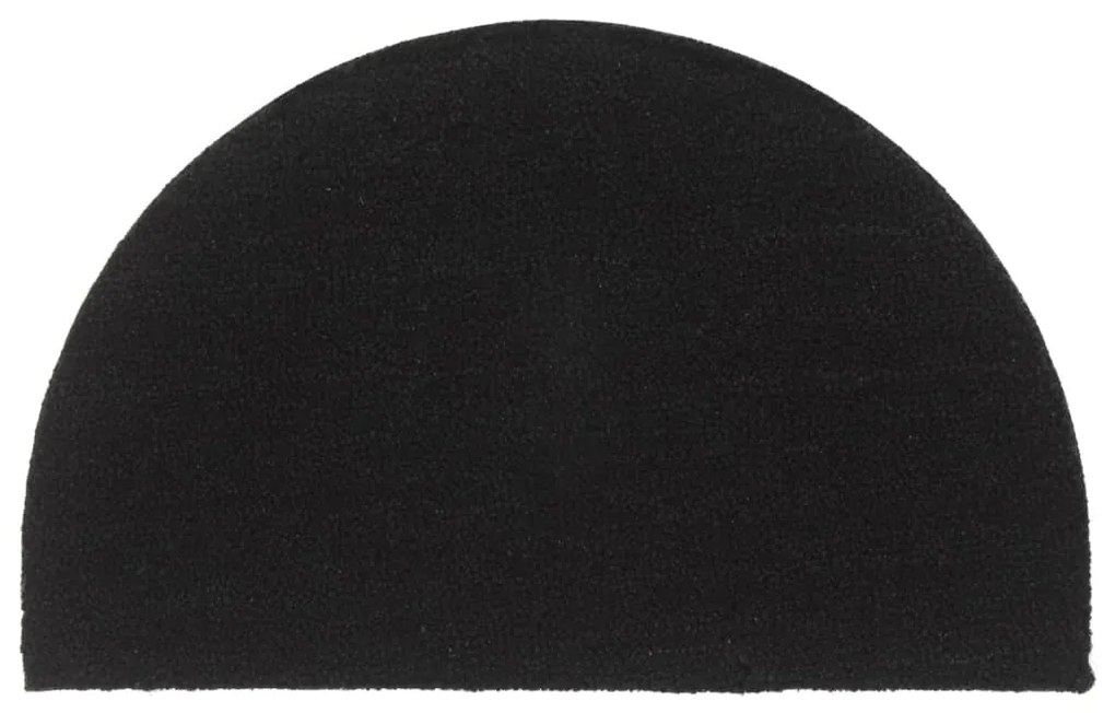 Zerbino Nero Mezzo Rotondo 50x80 Cm Fibra Di Cocco /