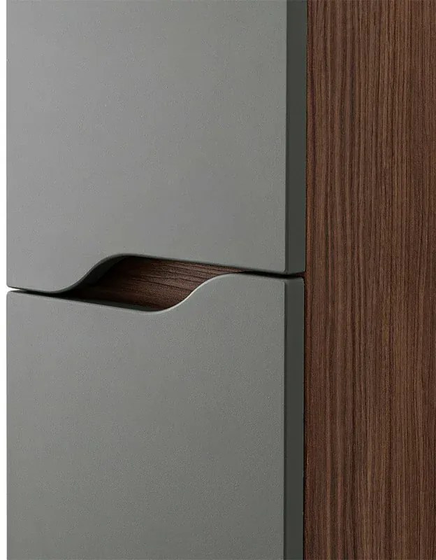 Colonna bagno sospesa 30x150 verde Maiori/Minori con ripiani interni