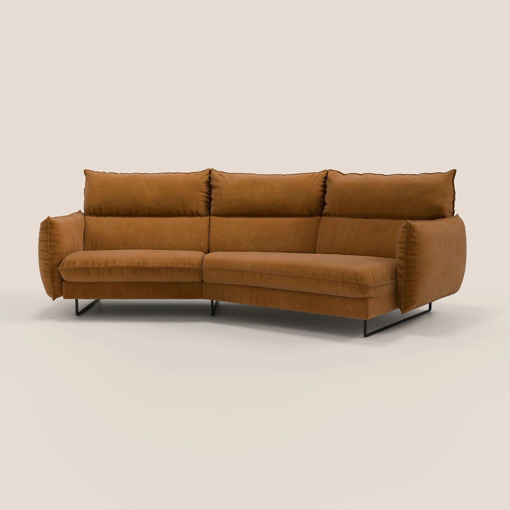 Monamour divano moderno angolare con opzione relax elettrico in microfibra smacchiabile impermeabile T11