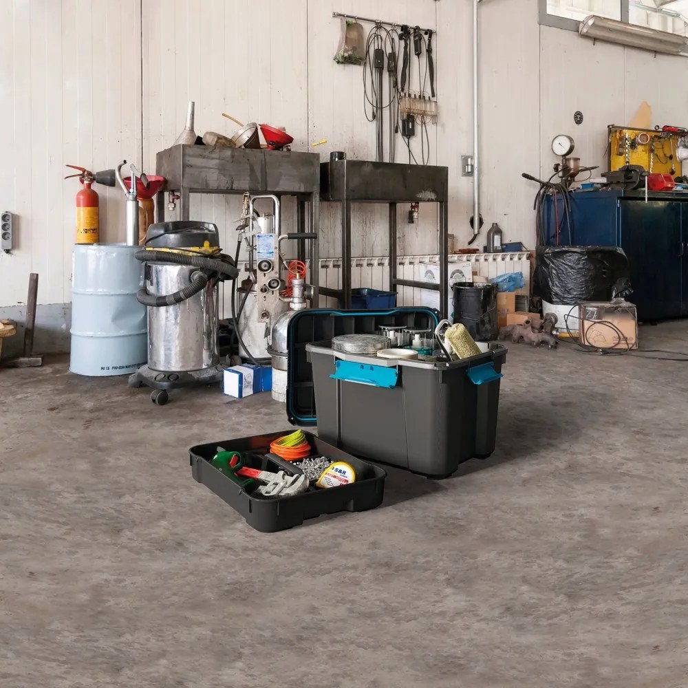 Scatola con coperchio nera in plastica 73,5x44,5x46 cm Scuba Box – KIS