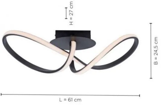 Leuchten Direkt 15403-18 - Lampadario LED da superficie dimmerabile MARIA LED/16W/230V