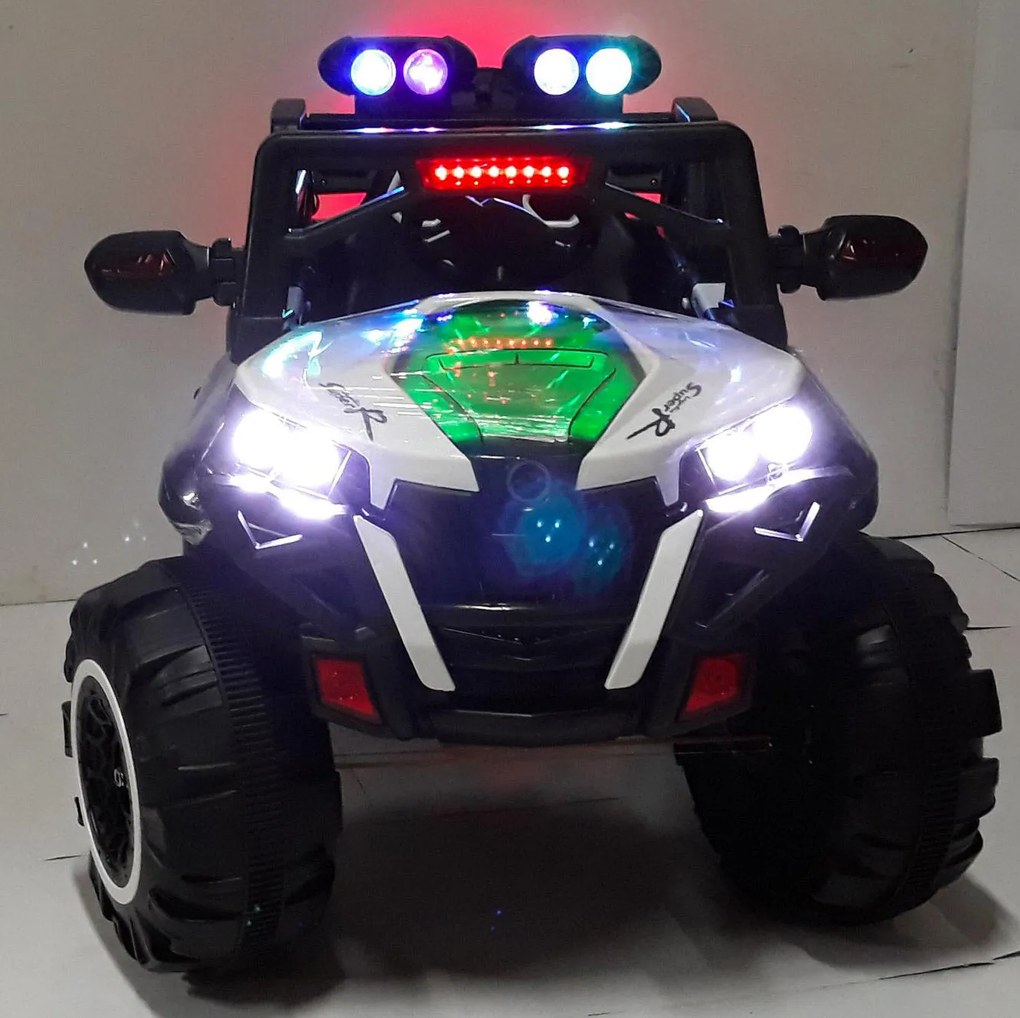 Macchina Elettrica per Bambini 12V Kidfun Fuoristrada 4x4 Bianca...