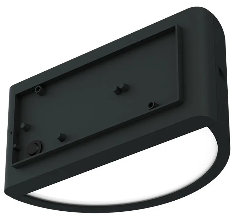 Applique Moon Design E27 Curva per Esterni IP65 - Nera