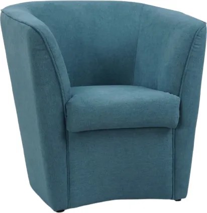 Poltrona in tessuto antimacchia Turchese imbottita moderna