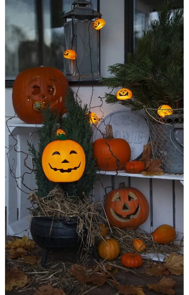 Catena luminosa con alimentazione a batteria numero lampadine 8 pz lunghezza totale 210 cm Halloween – Star Trading