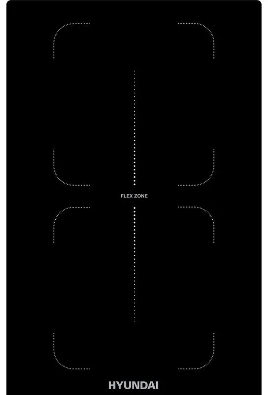 Piano cottura a induzione 2 zone L 28.8 cm IHN-F28P2 HYUNDAI nero