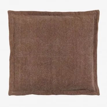 Cuscino quadrato in cotone (60x60 cm) Karzem Marrone Moka - Sklum