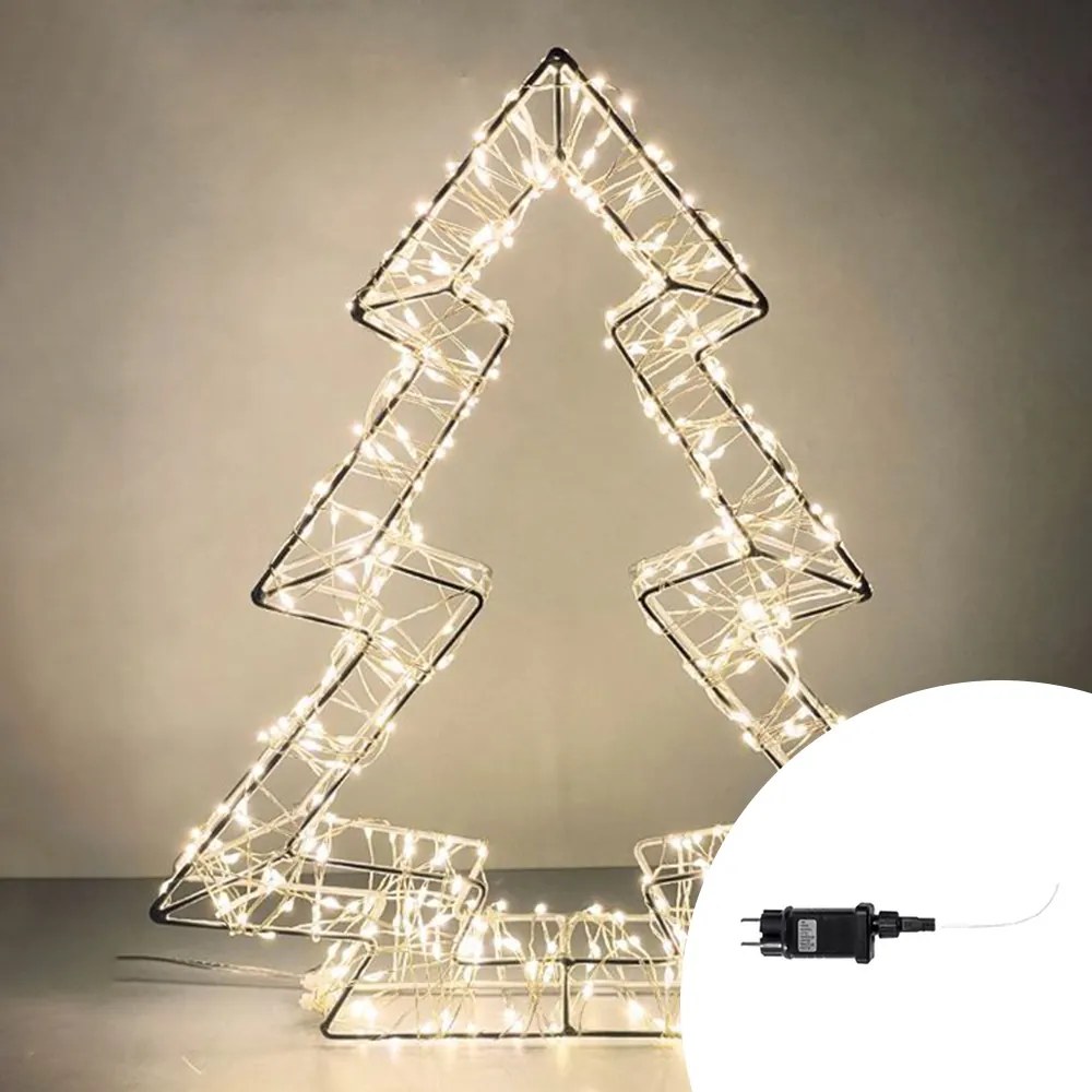 Albero di Natale luminoso 40cm 600 Led Bianco Caldo Wisdom