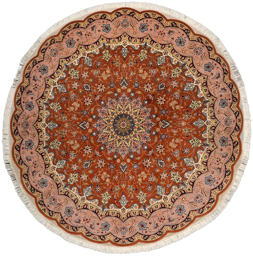 Tabriz Tappeto persiano 200 x 200 Beige (Iran) Annodato A Mano