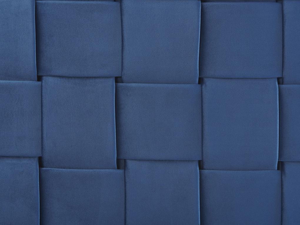 Letto matrimoniale velluto blu 180 x 200 cm LIMOUX Beliani