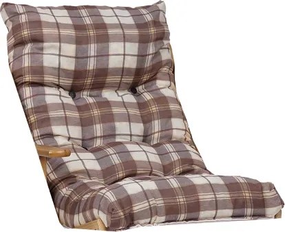 Cuscino per sdraio dondolo poltrona relax imbottito - stile scozzese Marrone
