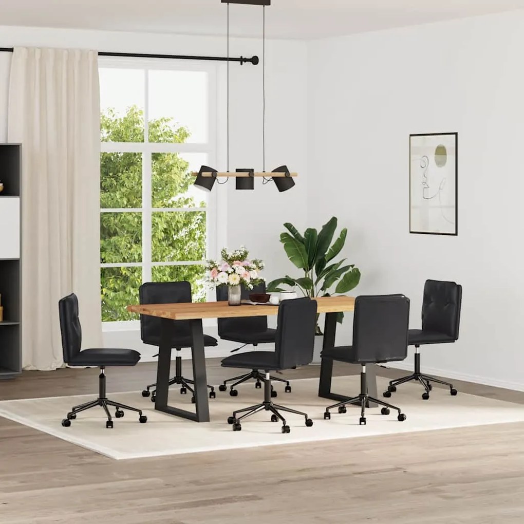 Sedie Da Pranzo 6 Pz Nere İn Similpelle /