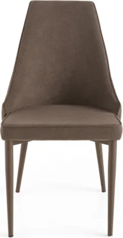 Sedia tessuto Marrone - gambe metallo NELLI 2 sedie
