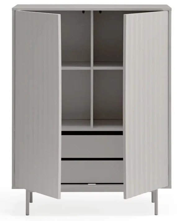 Cassettiera alta grigia 97x130 cm Sierra - Teulat