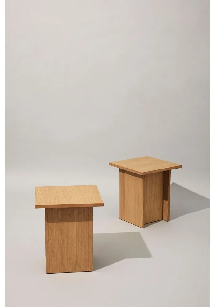 Tavolo pieghevole in rovere 35x35 cm Straight - Hübsch